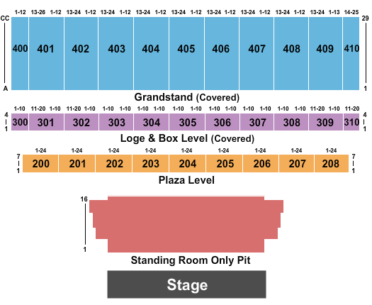 The York Fairgrounds NEEDTOBREATHE Seating Chart
